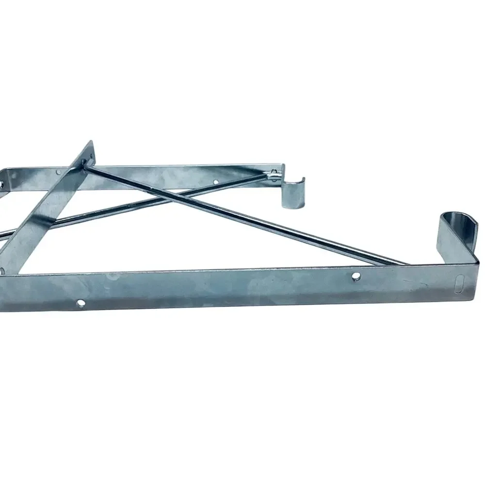 Heavy Duty Steel Fixed Shelf & Rod Support Brackets - set of 2